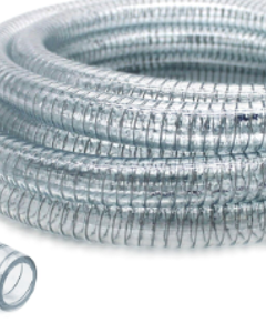 Hose 2 1/2" pvc transparent blue spiral Fg61